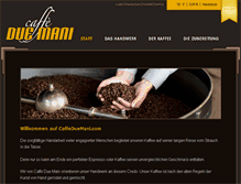 Tablet Screenshot of caffeduemani.com
